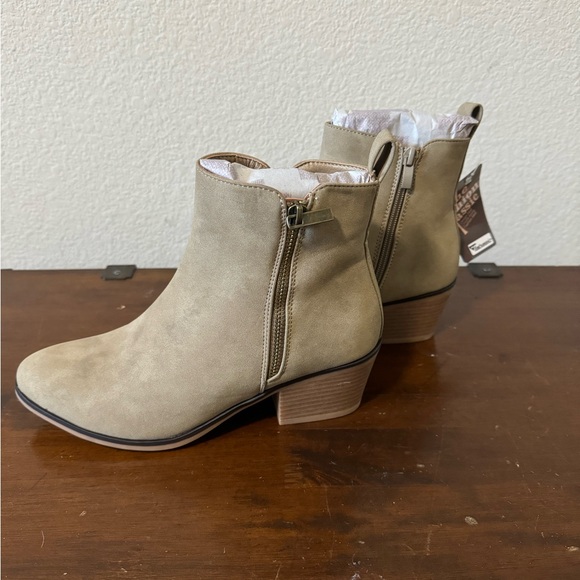 JABASIC NWT Women Ankle Boots Side Zipper Booties Low Heel Dress Boots size 8 - Picture 6 of 9